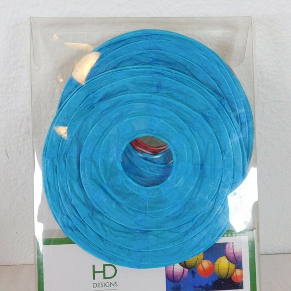 Rice Paper 6 Party Lanterns 8" Diameter HD Designs Outdoors Wedding Party Decor - Picture 7 of 9